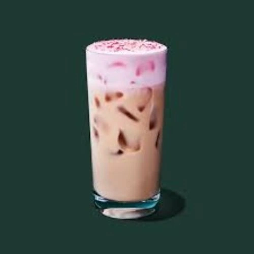 iced cherry chai latte
