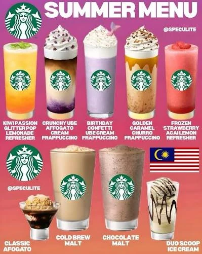 Starbucks summer menu