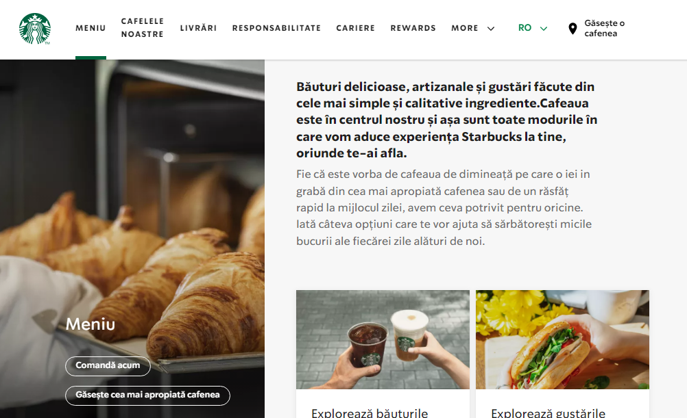 Starbucks Prețuri Meniu Romania